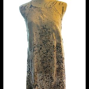 INDIGO ROSE BOHO DRESS WITH A LACE RACER BACK. Women's Size M